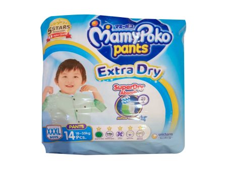 MamyPoko Pants Extra Soft XXXL Size Baby Diapers (Boy) 14pcs pack For Sale