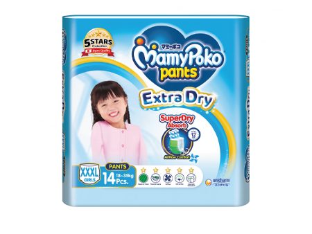 Mamy Poko Pants Extra Soft Diapers Girl XXXL 14pcs pack Online