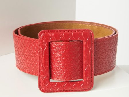 Red Texture Belt Sale