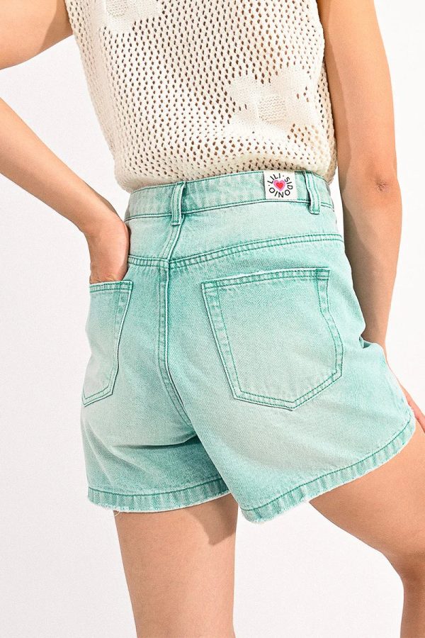 Aqua Acid Wash Shorts For Discount