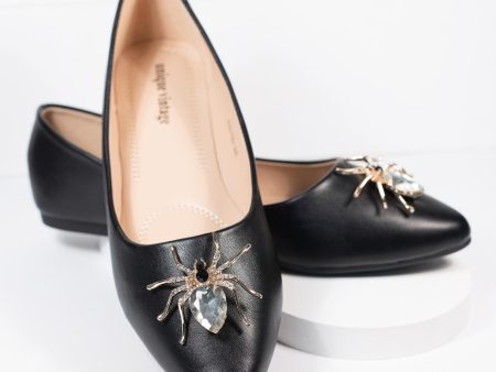 Rhinestone Spider Flats Online now