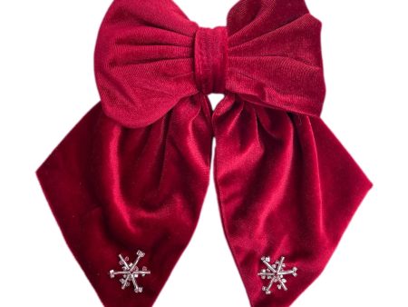 Holly Red Velvet Hair Bow Discount