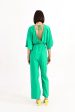 Front & Back V Neck Jumpsuit For Discount