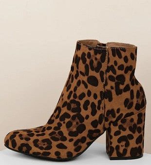 Leopard Ankle Booties Sale