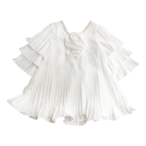 Sienna White Pleated Dress Online Hot Sale