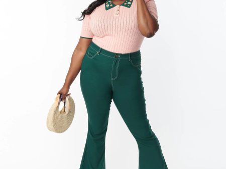 Dark Green Majors Flare Pant For Sale