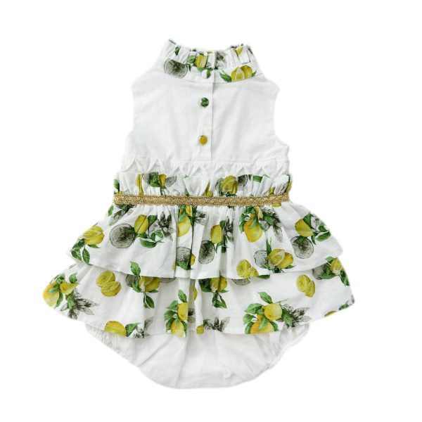 Amalfi Lemon Print Linen Romper Online Hot Sale