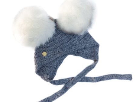 Honeycomb Grey Faux Fur Bonnet Online Hot Sale