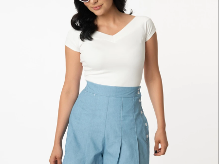 Chambray Sailor Shorts Discount