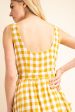 Yellow Plaid Dress Hot on Sale