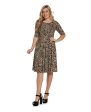 Retro Leopard Print Dress Cheap