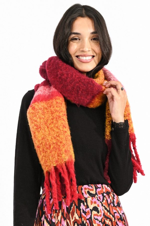 Fluffy Fringed Scarf Online now