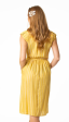 Yellow Gold Button Front Shirtwaist Striped Dress Sale