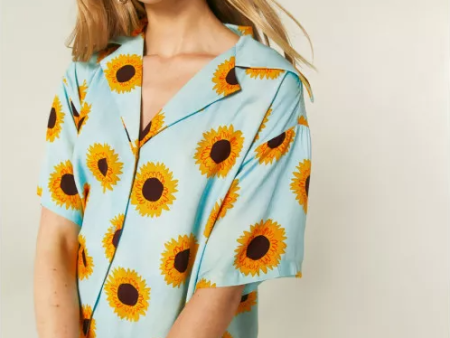 Sunflower Print Top Supply