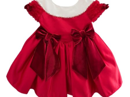 Holly Red Amad Satin Ceremony Dress Fashion