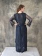 1920s Navy Silk Beaded Flapper Dress Discount