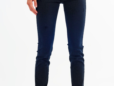 Jagged Hem Skinny Jeans Sale