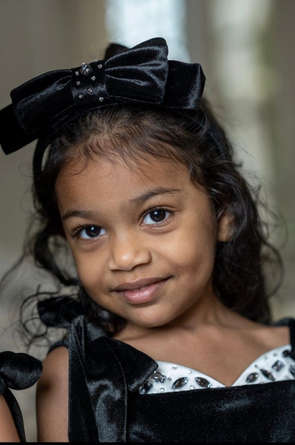 Audrey Black Velvet Headband Discount