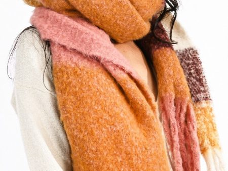 Fluffy Fringed Scarf Online now