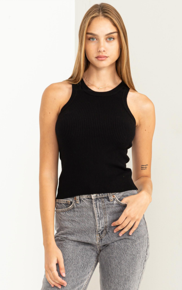 Cropped Ribbed Tank For Cheap