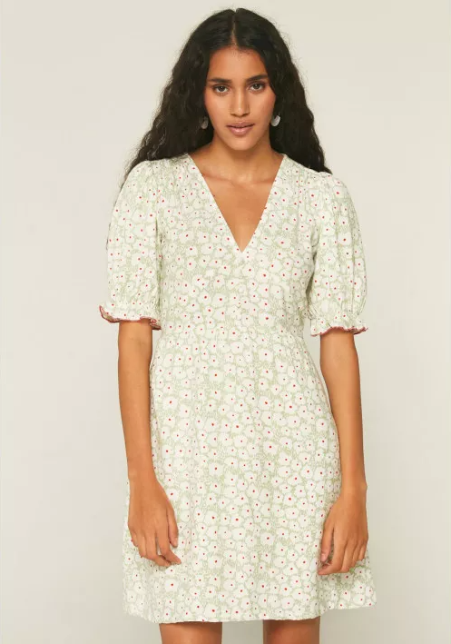 Sage Green Floral Sundress Cheap