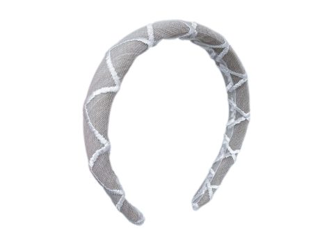 Ashlyn Linen and Lace Headband Online now