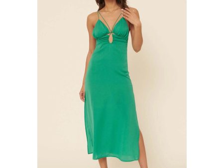 Hybrid Halter & Spaghetti Strap Cutout Midi Dress For Discount