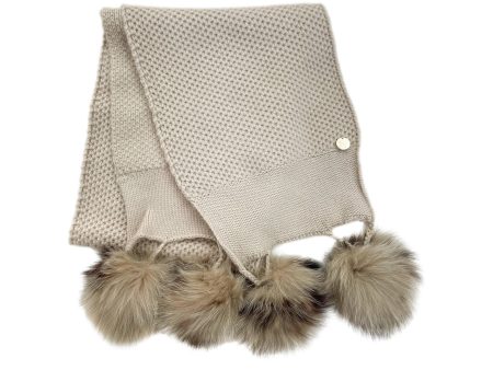 Honeycomb Beige Cashmere Scarf For Cheap