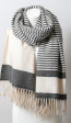 Stripe Woven Tassel Scarf on Sale