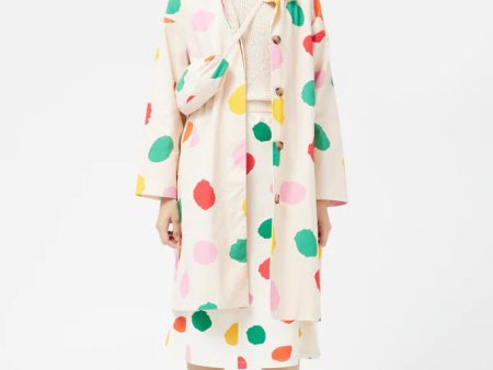 Paint Spots Trench Coat Hot on Sale