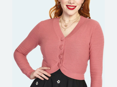 Textured Knit Crop Cardigan Online Sale