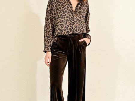 Chocolate Brown Velvet Pants For Discount