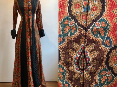 1890s Victorian Era Paisley Day Coat Supply