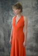 1920s Tangerine Silk Evening Dress Discount