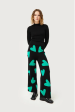 Black heart jacquard knit trousers Sale