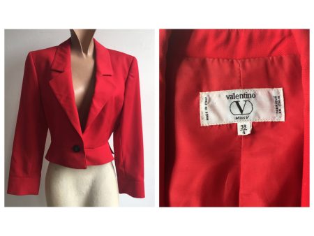 1990s Cropped Red Valentino Jacket, size small Online now