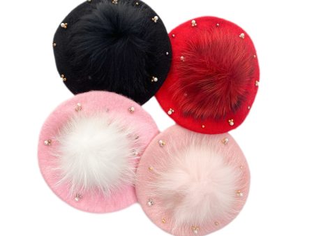 Baby Wool Beret with Pearls For Cheap