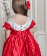 Holly Red Amad Satin Ceremony Dress Fashion