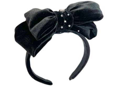 Audrey Black Velvet Headband Discount