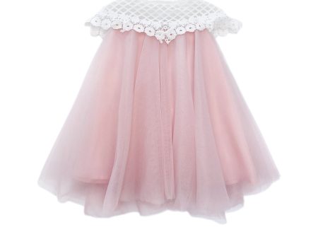 Rosa Pink Tulle Flower Dress Hot on Sale