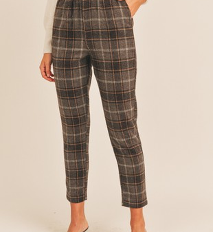 Plaid Paperbag Pants Online Hot Sale