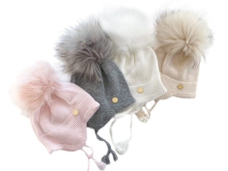 Cashmere Aviator Pom Hat For Discount