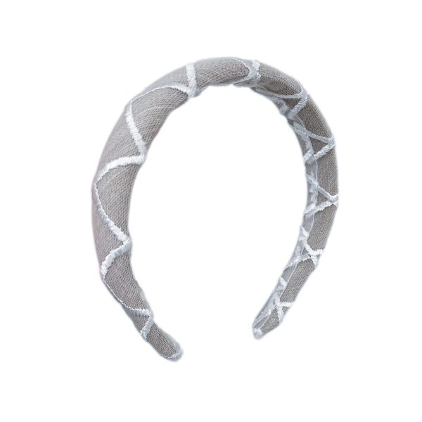 Ashlyn Linen and Lace Headband Online now