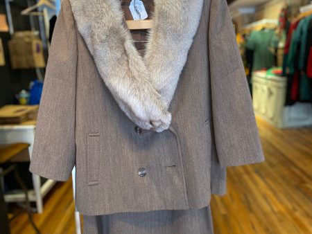 1950s Fur Collar Suit Cheap