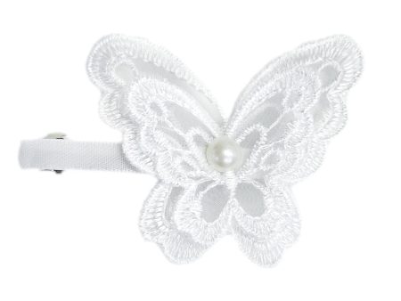 White Butterfly Hair Clip Online