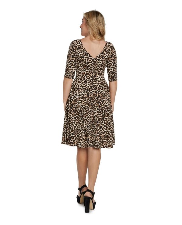 Retro Leopard Print Dress Cheap