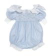 Charlotte Baby Blue Linen Romper For Discount