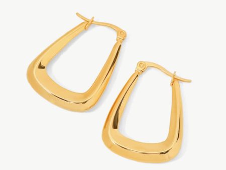 18K Gold-Plated Geometric Earrings on Sale