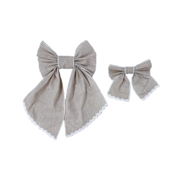 Ashlyn Linen Hair Bows For Sale