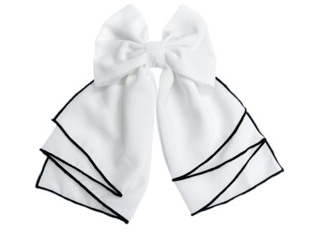 Gwen White Cascading Hair Bow Cheap